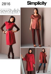2816 SIMPLICITY DRESS / TOP SLEEVES OR NOT, JACKET LENGTHS, PANTS PATTERN 6-14 UNCUT